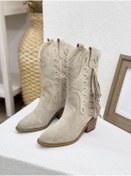 Resim Venüs VENÜS 2454101K YANI PÜSKÜL DETAY HAKİKİ DERİ MİDİ BOT WESTERN ÇİZME KADIN 