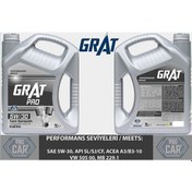 Resim Grat 5W-30 Tam Sentetik Motor Yağı 7 L 