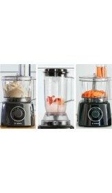 Resim Bosch Mutfak Robotu Multitalent 3, 800 W, Siyah, Çok Fonksiyonlu ve Güçlü 