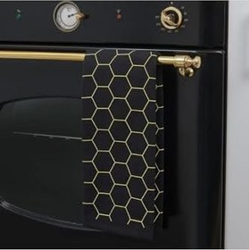 Resim Soft Hexagon Mutfak Havlusu - Siyah - 40X66 Cm 