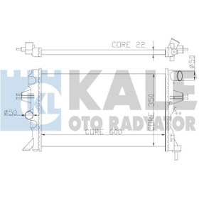 Resim KALE 363500 Su Radyatoru (Opel: Astra G Zafira 1.4 1.6 1.8 2.0 98--610×378×23 1300196 (WA746841) 
