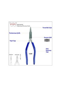 Resim Weber 1330 Yuvarlak Uçlu Karga Burun 160 MM 