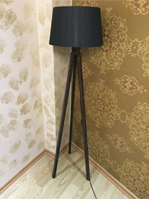 Resim Siyah Başlık Kahve Ayak 3 Ayaklı Lambader Ly677 
