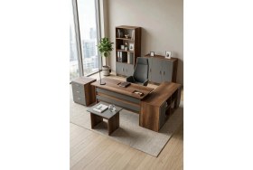 Resim Yurudesign Vario ABCDEF Ofis Büro Masa Takımı Barok-Antrasit VO17-BA 