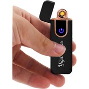 Resim Vegagiftshop Özel Kutusunda Kişiye Özel Usb Şarjlı Dokunmatik Siyah Çakmak 471391275 