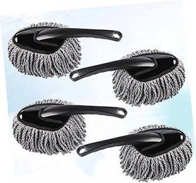 Resim ibasenice 4 Adet Araç Fırçası Araba Temizleme Paspası Araba Toz Alma Fırçası Araba Balmumu Fırçası Araba Temizleme Aracı Araba Yıkama Fırçası Temizlik Için Silgi Oto Aksesuarları Mini 