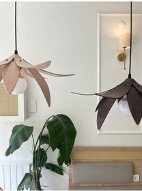 Resim Avize Ahşap Modern Ve Minimal Tasarım Avize, İskandinav Salon Ve Oturma Odası Aydınlatması Ceviz Diğer 