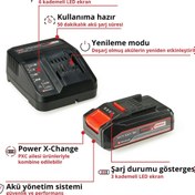 Resim Depolife Einhell Batarya ve Şarj Cihazı Seti Einhel Yedek Pil Yedek akü 18v 2,5Ah 