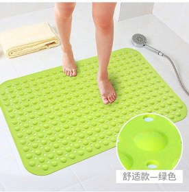 Resim Shineyee Banyo Kayma Engeli Paspas - Duşakabin Banyo Tuvaleti Kullanıma Uygun 35x70 Cm Yeşil Renk Dayanıklı Konforlu Mat 