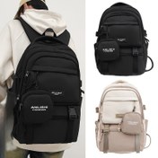Resim Unisex Casual Sırt Çantası, 17 İnç Laptop Bölmesi, Ayarlanabilir Omuz Askıları ve Çoklu Cep - Dayanıklı Polyester, Fermuar Kapatma, İşe, Okula, Seyaha İdeal - Siyah ve Bej Seçenekleri, Seyahat Çantası, Okul Çantası, Modern Sırt Çantası, Güvenli Fermuar Kapatma, Gençler İçin Sırt Çantası, Okul Sırt Çantası 
