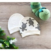 Resim PATSAN 2'li Pamuklu Bebek Şapka Bere Takım Kaplumbağa Caretta Caretta 