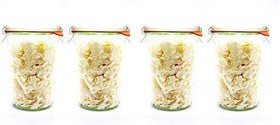 Resim Weck Konserve Kavanozları 743 - Şeffaf Camdan Weck Kalıp Kavanozları - Çevre Dostu Konserve Kavanozu - Kapaklı Gıda Saklama Kapları Hava Geçirmez - 3/4 Litre Uzun Kavanoz Seti - Kapaklı 4'lü Kavanoz 