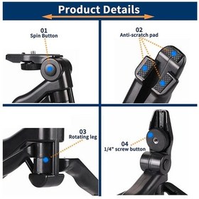 Resim Tianya DSLR ve Aynasız Makineler ile Uyumlu 1.5kg Çok Fonksiyonlu Mini Tripod Canon Nikon Sony Fujifilm Olympus 