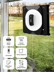 Resim Xenon Smart Elo Akıllı Cam Silme Robotu Uzaktan Kumandalı Ve Mobil App Kontrollü Wi-fi Cam Temizleyici X8681 