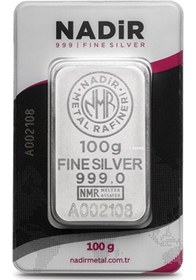 Resim Nadir Gold 24 Ayar 100 Gr Gümüş Külçe 