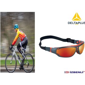 Resim Delta Plus BLOW2 MIRROR Renkli Aynalı AM-AS-UV400 İpli Ve Saplı Kullanılabilir Antifog Bisikletçi Gözlüğü 