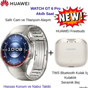 Resim Huaweı Watch Gt 6 Pro Akıllı Saat +Huawei Freebuds Tws Bluetooth Kulak Içi Kulaklık 