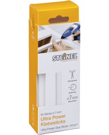Resim Steinel 006730 Ultra Güçlü 7 MM Mum Silikon Çubuk 40 Adet 