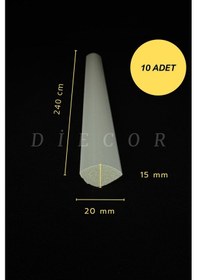 Resim Diecor Dekoratif Boyanabilir 10 Adet 2 Cm Polistren Duvar Çıtası Beyaz 20 X 15 Model:xa118 