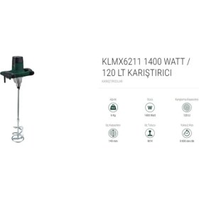 Resim Kale Pro Klpro 1400 Watt / 120 Lt Karıştırıcı (KLMX6211 ) 