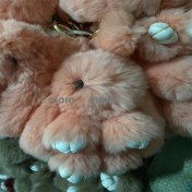 Resim Silver1 Gıoıo Yeni Yay Süsleri Tavşan Peluş Bebek Çekicilik Araba Anahtarlık Kolye (Yurt Dışından) 