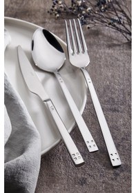 Resim Onon Pırlanta 12 Kişilik 72 Parça Çatal Kaşık Bıçak Takımı 