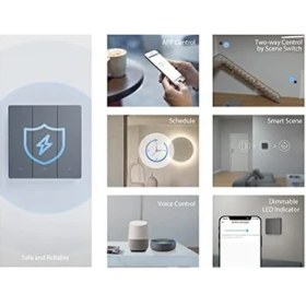 Resim M5-2c-80 Akıllı Duvar Anahtarı 2 Kanallı 