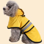 Resim Pet yağmurluk, ayarlanabilir köpek yağmurluğu, ince ve tüm mevsimler için uygun, mükemmel su geçirmezlik performansı. 3 renk seçeneği: sarı, mavi ve kırmızı. Boyutlar: XS, S, M, L, XL, 2XL, 3XL, 4XL. Tüm köpek ırkları için uygundur 