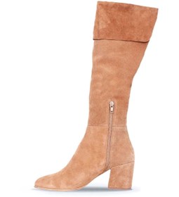 Resim Bueno Shoes Taba Süet Kadın Topuklu Çizme 01wr5108 