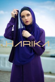 Resim ipek krep Ferace - XL / Purple 