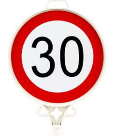 Resim Genel Markalar Yuvarlak Uyarı Levhası Azami Hız Sınırlması 30 Km Tek Yön 