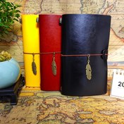 Resim 136 Sayfa Vintage Faux Deri Defter, Kolej Kurallı Defteri – Seyahat, İş ve Hediyeler için İdeal 