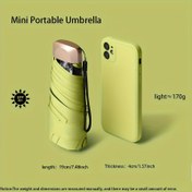 Resim Outdoor Mini Güneş Şemsiyesi UV Koruma Ultralight Katlanır Beş Katlı Şemsiye Güneşlik Şemsiye 