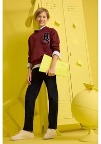 Resim Defacto Erkek Çocuk Oversize Geniş Kalıp Kapüşonlu Okul Sweatshirt F2714a825aubr194 Bordo 