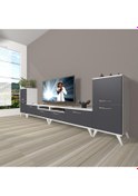 Resim Decoraktiv Eko 9220 Mdf Retro Tv Ünitesi Tv Sehpası Beyaz - Antrasit 