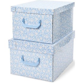 Resim 2 Adet Kapaklı Düzenleme Sandığı Mavi 