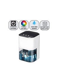 Resim Coofbe 2000ml Işıklı Banyo Mutfak Dolap Nem Alma Cihazı Mantar Rutubet Nem Küf Önleyici Dehumidifer Beyaz 