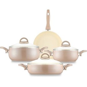 Resim Emsan Crystal Rose 7 Parça Güveç Tencere Seti 