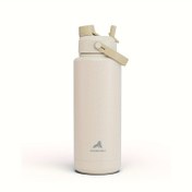 Resim POWCAN 40 oz İzole Paslanmaz Çelik Su Matarası Pipetli ve Ağızlıklı Kapaklı - Sızdırmaz, İçecekleri 24 Saat Soğuk Tutar - Bej/Buğday Rengi, Spor, Spor Salonu, Seyahat ve Okul için İdeal 