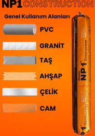 Resim NP1 Polimer Yapıştırıcı Sosis Construction Siyah 290 ml 