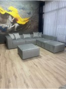 Resim Erduran Mobilya Angelo 4 Modül 2 Puf Köşe Koltuk Takımı (6 MODÜL) Babyface Kumaş Gri 