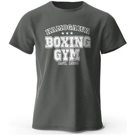 Resim Bolferkek Boks T-shirt %100 Pamuk Vintage Spor Üstleri - Erkek Ve Kadınkoyu Gri Koyu Gri 