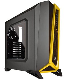 Resim Corsair Spec-Alpha CC-9011094-WW Powersız Çelik Siyah/Sarı Pencereli Oyuncu Bilgisayar Kasası 