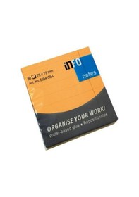 Resim İnfo Notes 75x75 Mm Turuncu Yapışkanlı Notluk 80 Syf Çok Renkli 