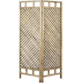 Resim WOODENSA Ahşap Paravan Seperatör Oda Bölücü Ayırıcı 2 Kanat Ceviz Pnr503 