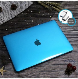 Resim Apple Uyumlu MacBook Air M2-m3 Kılıf 13.6 İnç A2681 A3113 İle Parmakizi Bırakmaz Parlak Kristal 001 