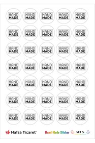 Resim Hafsa Ticaret Hand Made Etiketi 70 Adet (A4 boyutunda 2 Sayfa) 