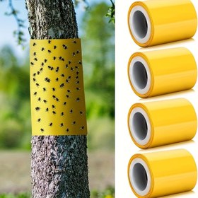 Resim 1 Rulo Fener Sinek Ağacı Bantı, Açık Hava Yapışkan Yayıcı Böcek Yakalayıcı, Sarı Yapışkan Böcek Yakalayıcı, Ağaçları Koruma İçin Yapışkan Bariyer, Açık Hava Meyve Ağaçları, Çimler, Bahçeler, Aphid, Sivrisinek, Kelebekleri Kontrol Etme, 14.99*2098.04cm 