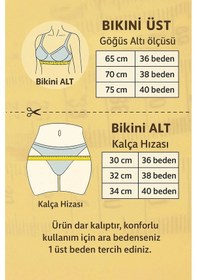Resim Pierre Cardin Düğüm Detaylı Yüksek Bel Dolgulu Straplez -urrenn Kapatıcı - 2025 Yeni Sezon Bikini Takımı Çok Renkli 