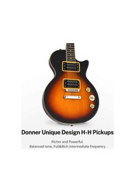 Resim Donner Dlp-124s Lp Elektro Gitar Paketi Sunburst 